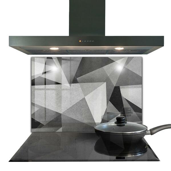 Kitchen splashback Gray geometric abstraction
