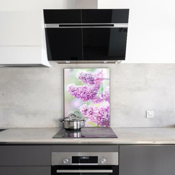 Kitchen splashback Blooming lilac summer in the garden