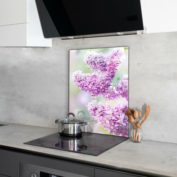 Kitchen splashback Blooming lilac summer in the garden