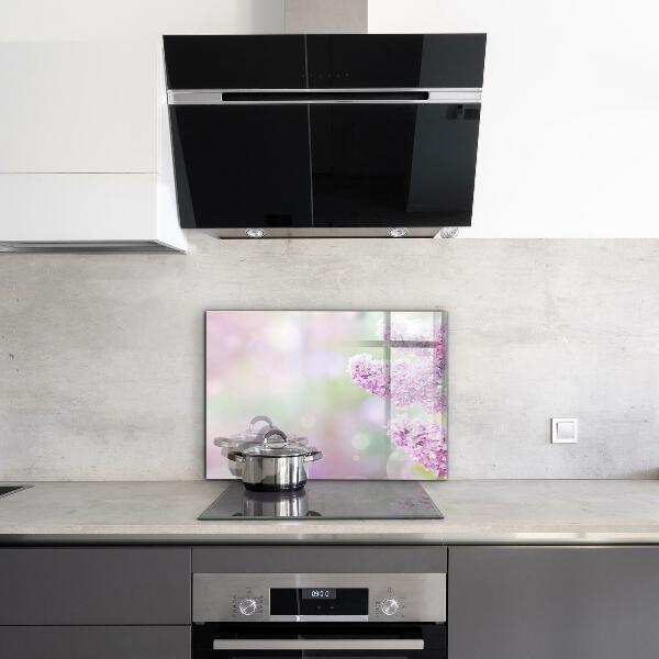 Kitchen splashback Blooming lilac summer in the garden