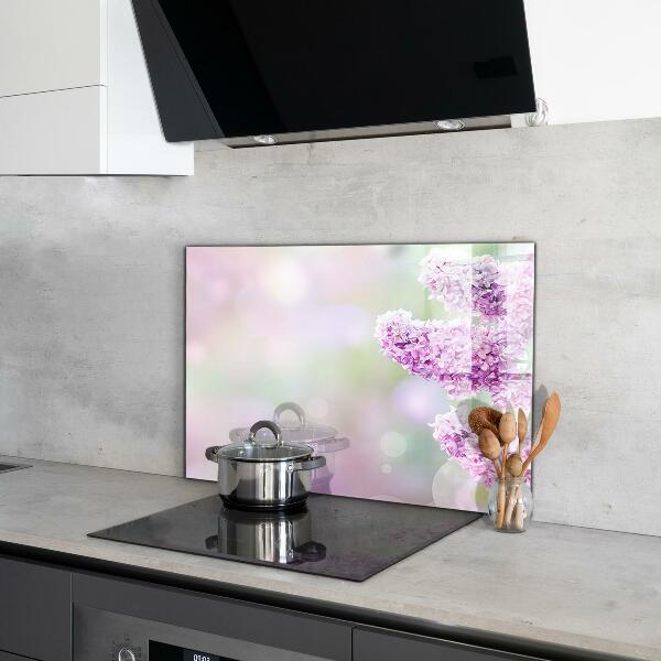 Kitchen splashback Blooming lilac summer in the garden