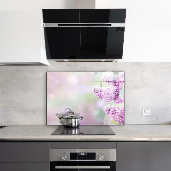 Kitchen splashback Blooming lilac summer in the garden