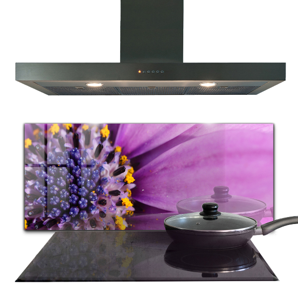 Kitchen splashback Purple summer flower