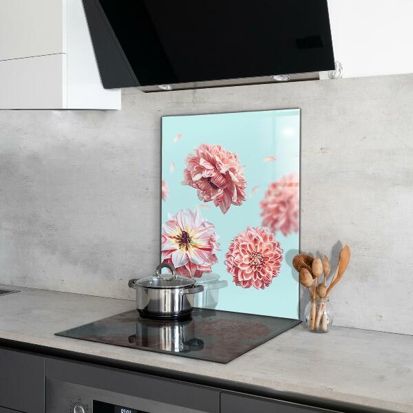 Kitchen splashback Flowers in flight composition