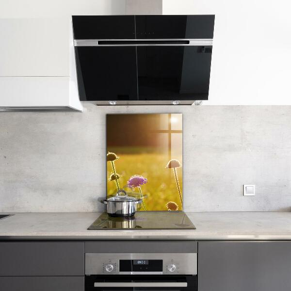 Kitchen splashback Summer flowering meadow