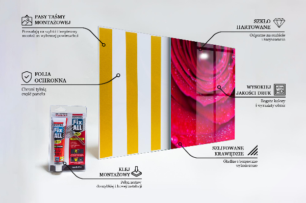 Kitchen splashback Rose symbol of love