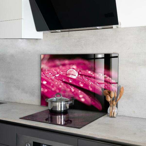 Kitchen splashback Pink plant flower