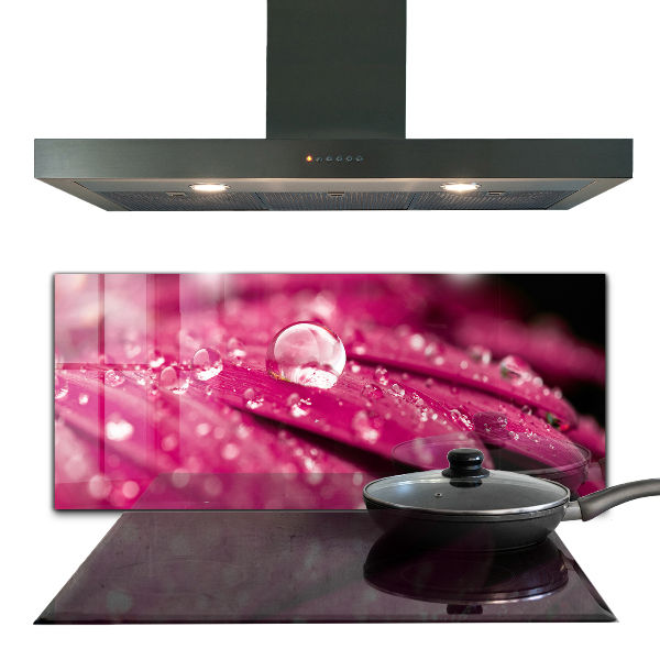 Kitchen splashback Pink plant flower