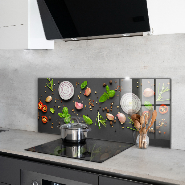 Kitchen wall panels Spices italian cuisine