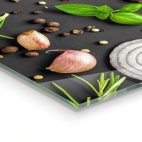 Kitchen wall panels Spices italian cuisine