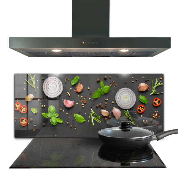 Kitchen wall panels Spices italian cuisine