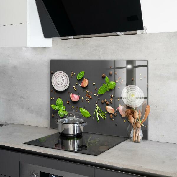 Kitchen wall panels Spices italian cuisine