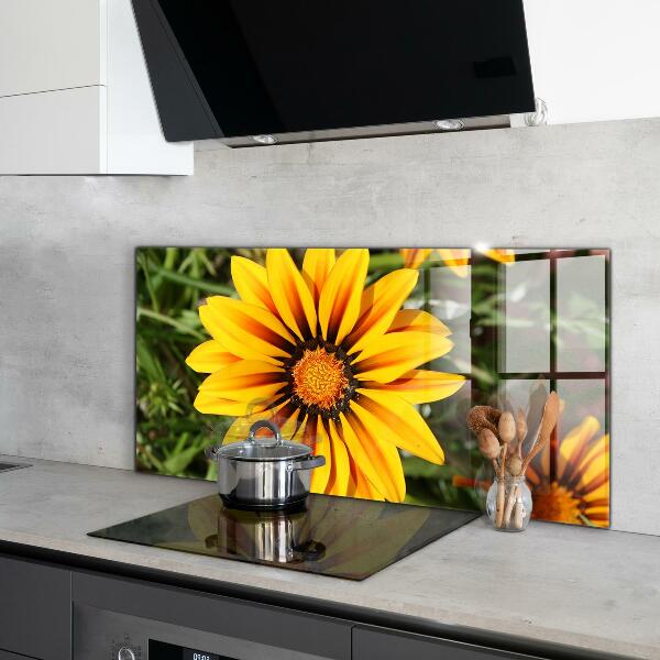 Kitchen splashback Yellow flower in the meadow