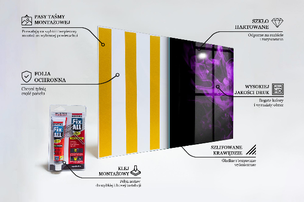 Kitchen glass panel Purple rose abstract smoke