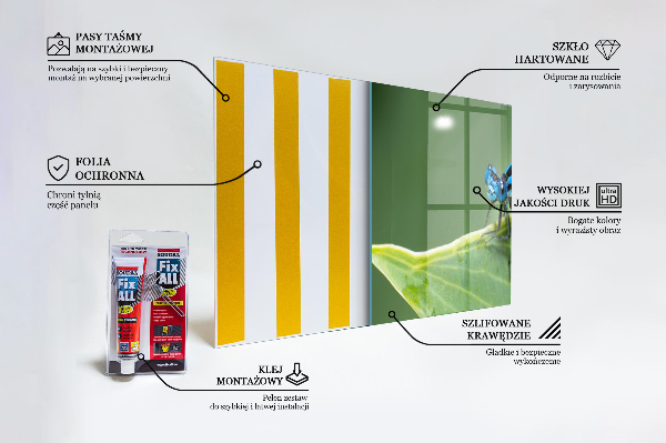 Kitchen wall panels Dragonfly on leaf