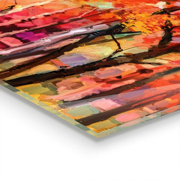 Kitchen wall panels Autumn trees in the park