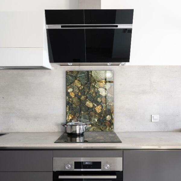 Kitchen splashback Stones lake bottom nature
