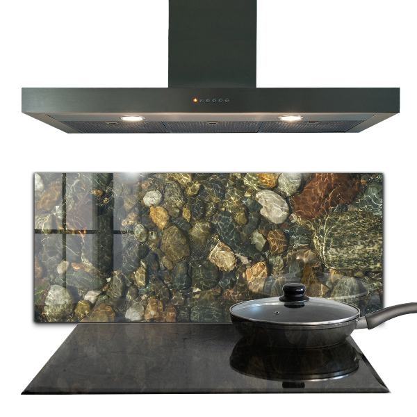 Kitchen splashback Stones lake bottom nature