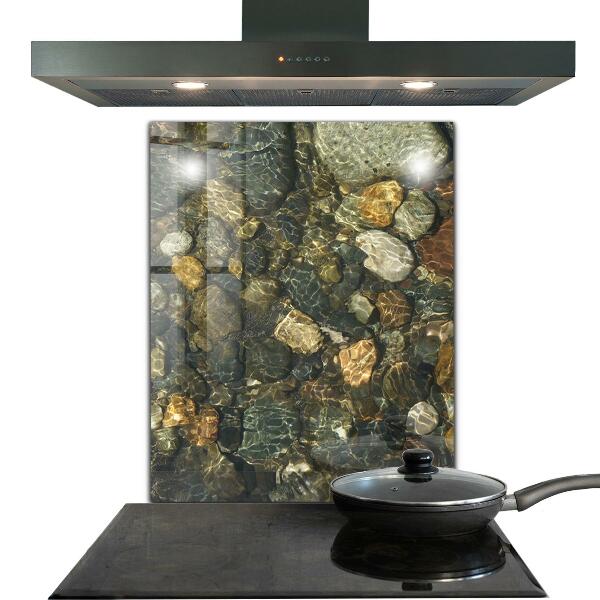 Kitchen splashback Stones lake bottom nature