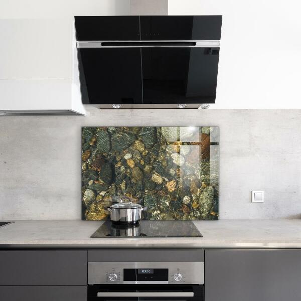 Kitchen splashback Stones lake bottom nature