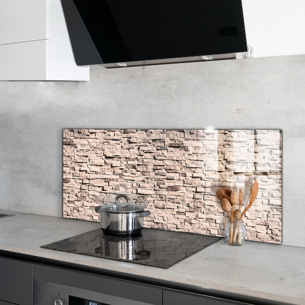 Kitchen splashback Natural stone brick