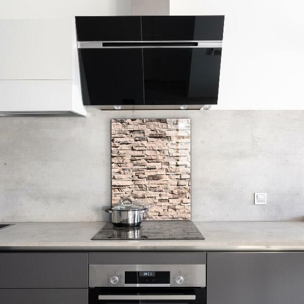 Kitchen splashback Natural stone brick