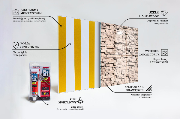 Kitchen splashback Natural stone brick