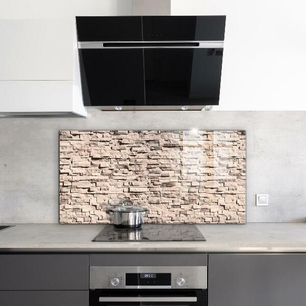 Kitchen splashback Natural stone brick