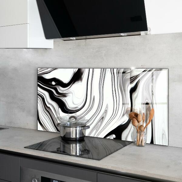 Kitchen wall panels Watercolor black and white
