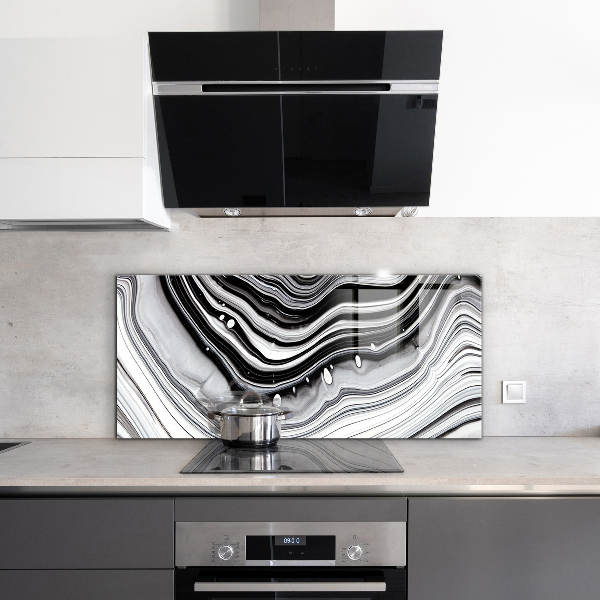 Glass printed splashbacks Monochrome abstraction