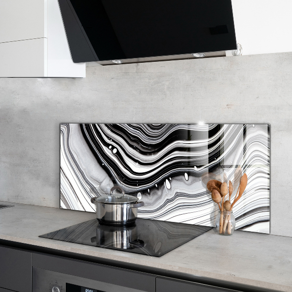Glass printed splashbacks Monochrome abstraction