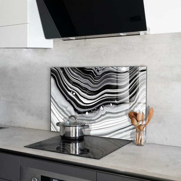 Glass printed splashbacks Monochrome abstraction