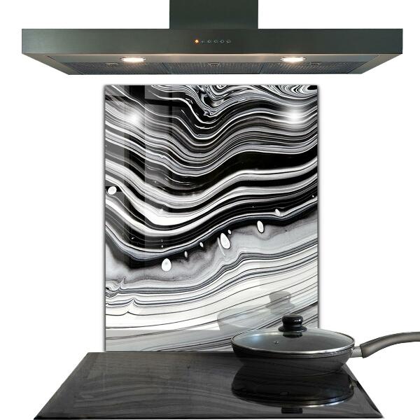 Glass printed splashbacks Monochrome abstraction