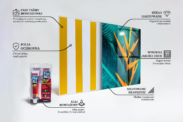 Kitchen glass panel Tropical exotic flower