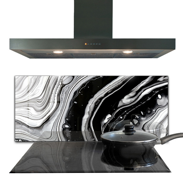 Glass printed splashbacks Monochrome abstraction