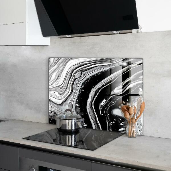 Glass printed splashbacks Monochrome abstraction