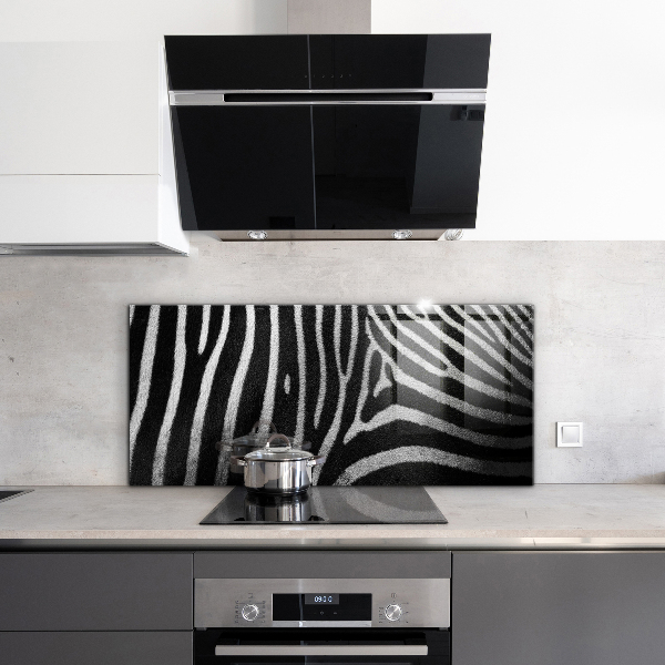 Glass printed splashbacks Zebra skin african ext