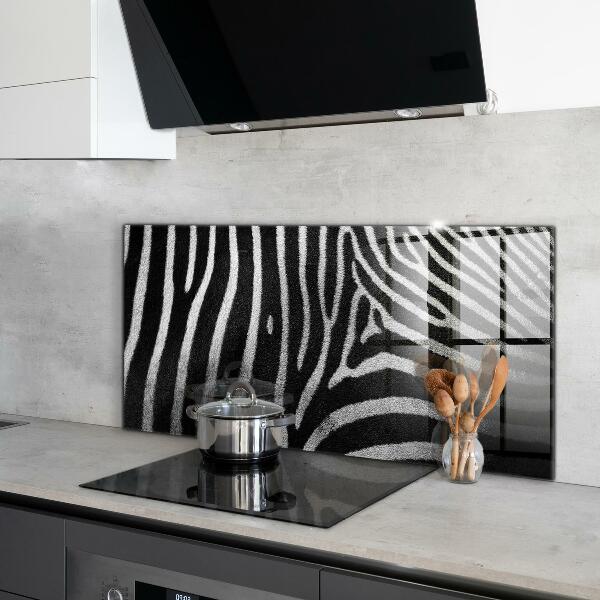 Glass printed splashbacks Zebra skin african ext