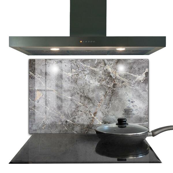Glass printed splashbacks Gray granite marble stone