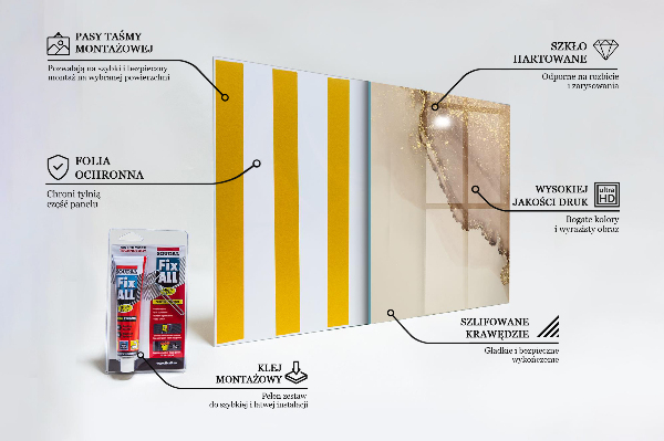 Glass printed splashbacks Modern art