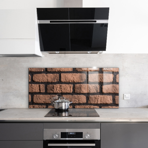 Glass printed splashbacks Natural brick wall