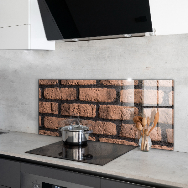 Glass printed splashbacks Natural brick wall