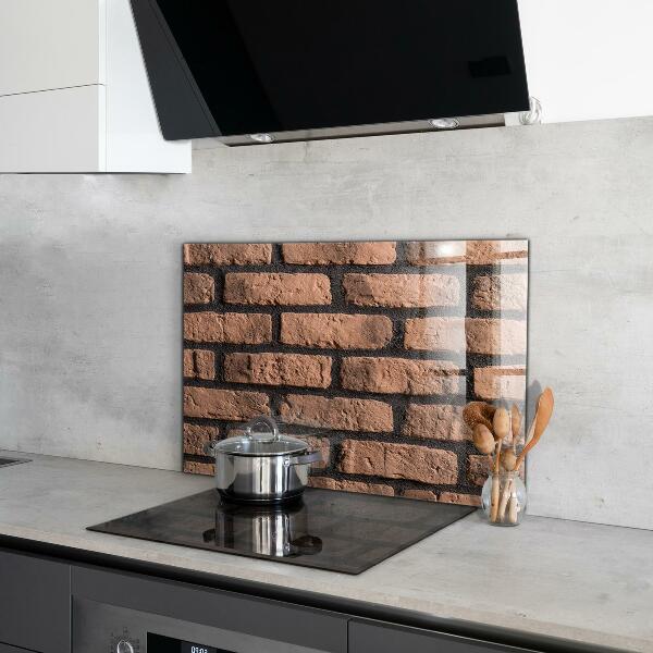 Glass printed splashbacks Natural brick wall