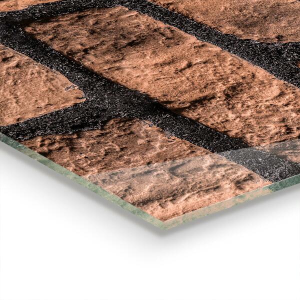 Glass printed splashbacks Natural brick wall