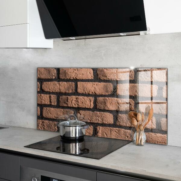 Glass printed splashbacks Natural brick wall
