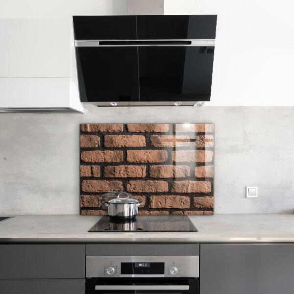 Glass printed splashbacks Natural brick wall