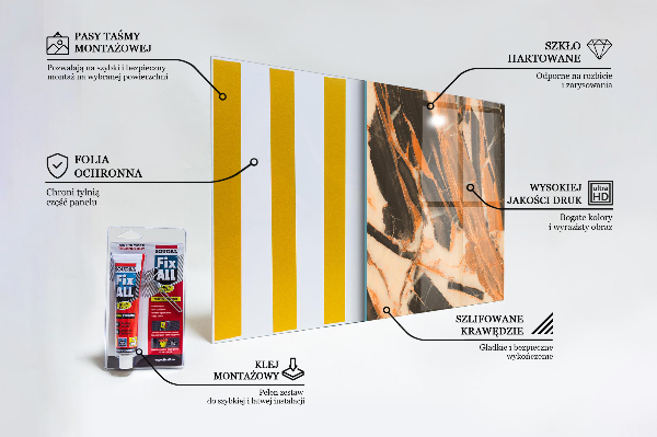 Glass printed splashbacks Natural stone composition