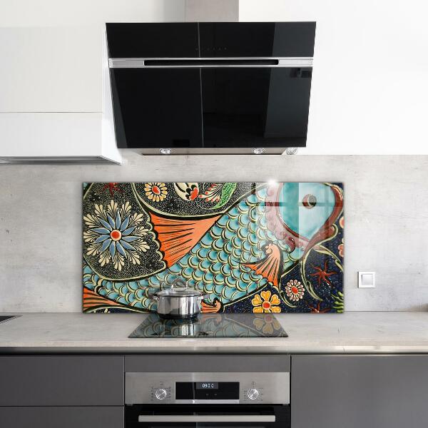 Kitchen wall panels Mosaic fish vintage ceramics