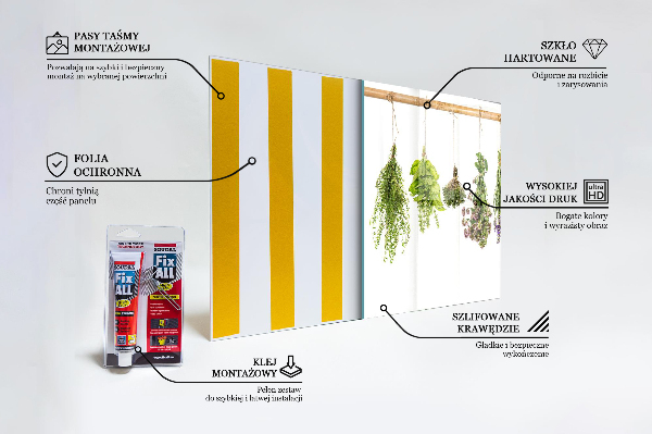 Kitchen wall panels Dried herbs power of nature