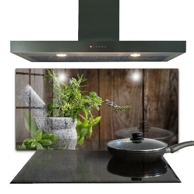 Kitchen wall panels Stone mortar spices